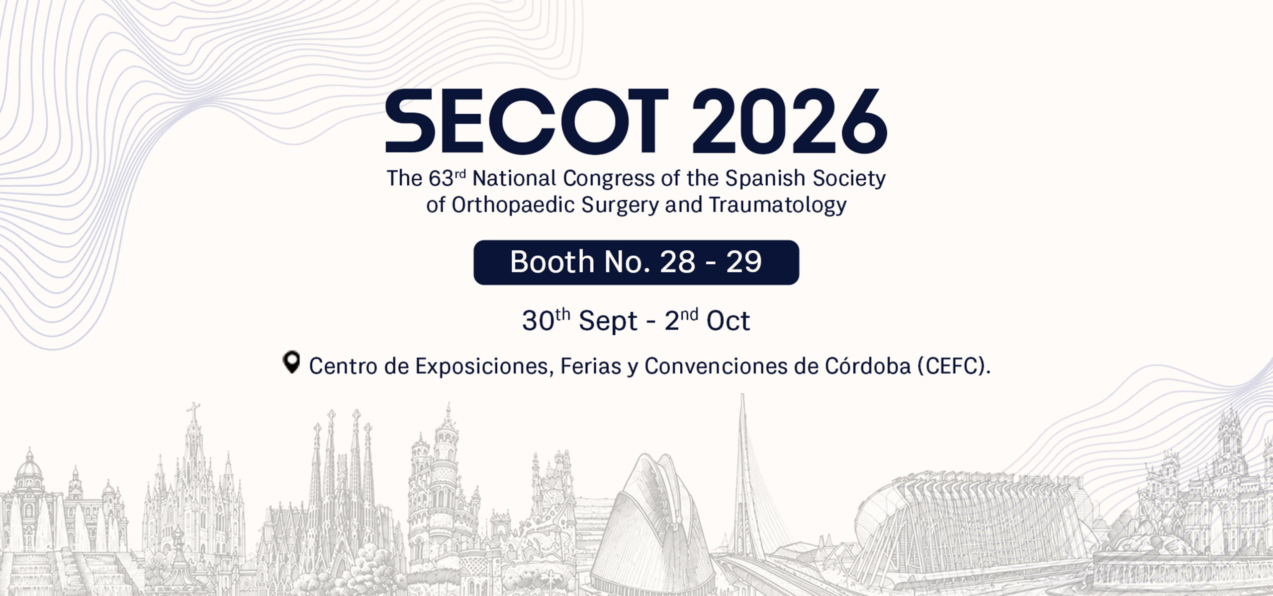 SECOT 2026 — 63rd National Congress, Córdoba Spain, Booth 28-29